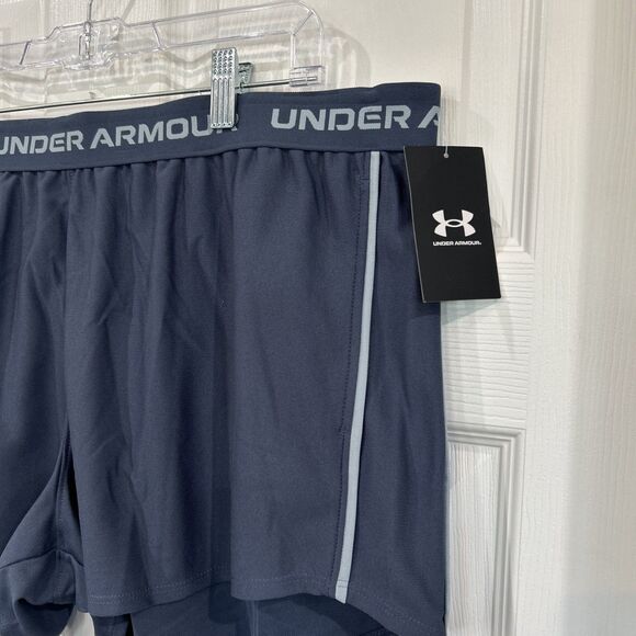 Under Armour Women 2XL Tech Play Up  Athletic Fitness Training Shorts Pockets - Picture 3 of 8